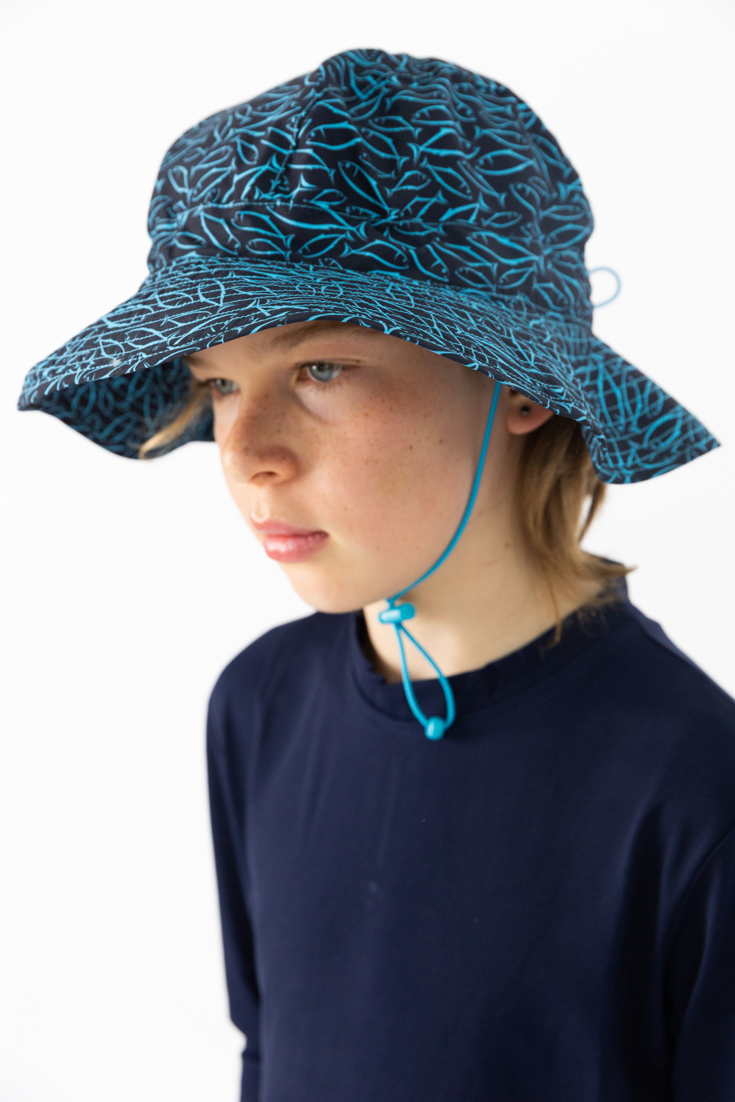 Blue Fish Sun Hat