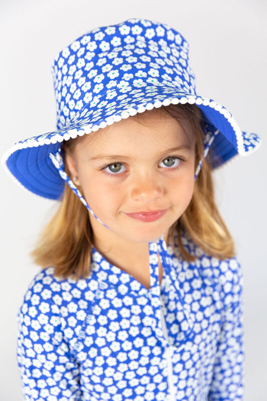 Swim Hat BLUE DAISY