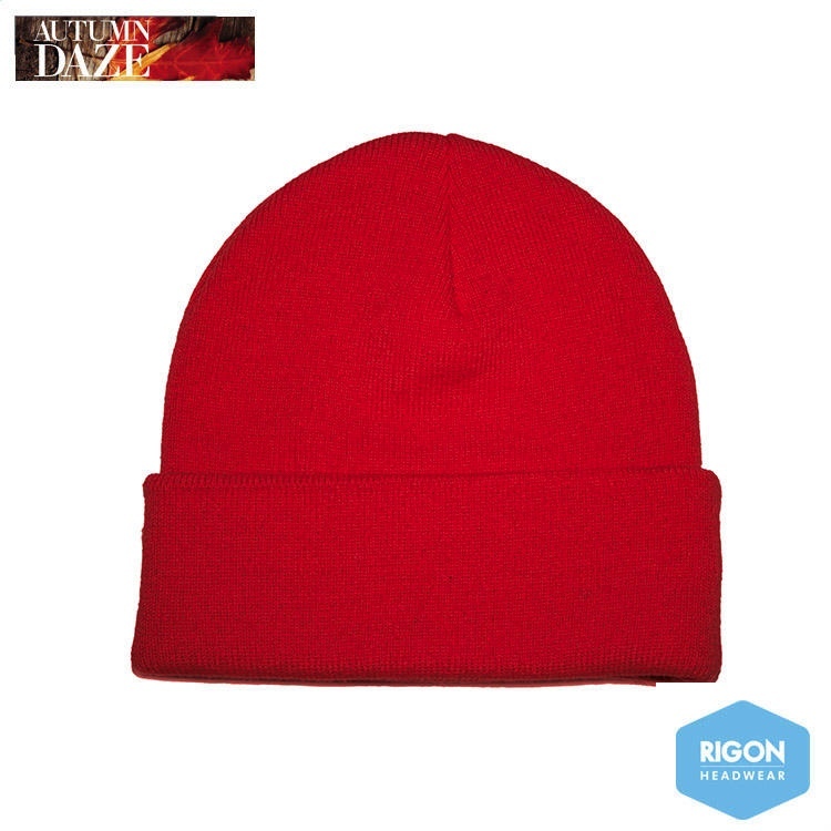 Kids Knitted Beanie (Plain Red)