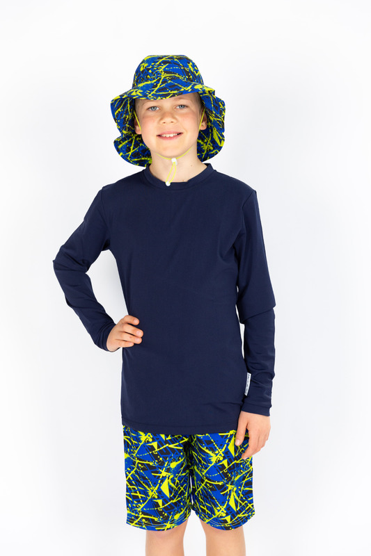 Boys Abstract Boardies and Hat Bundle