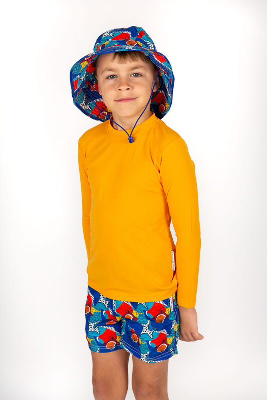 Boys Marine Swim Shorts and Hat Bundle
