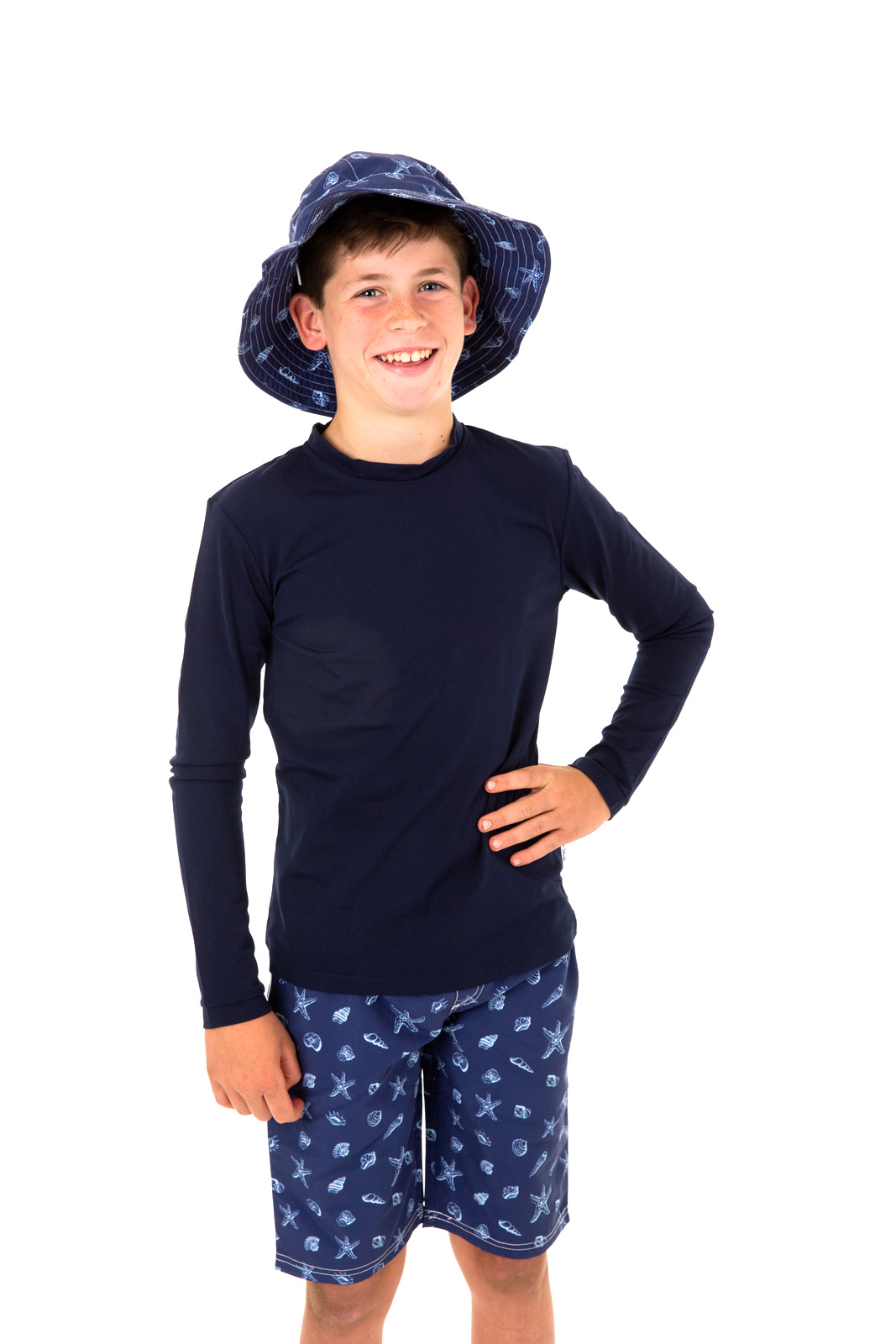 Boys Shell Boardies and Hat Bundle
