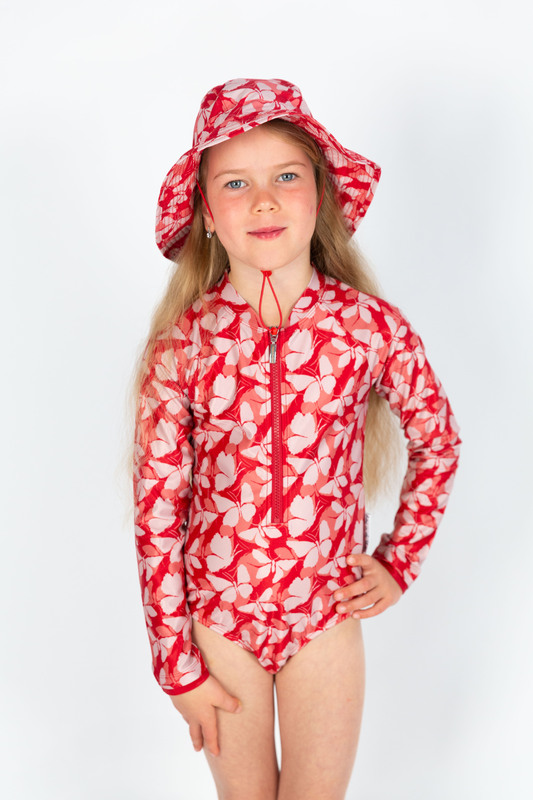 Girls Butterfly Long Sleeve Bathers Bundle