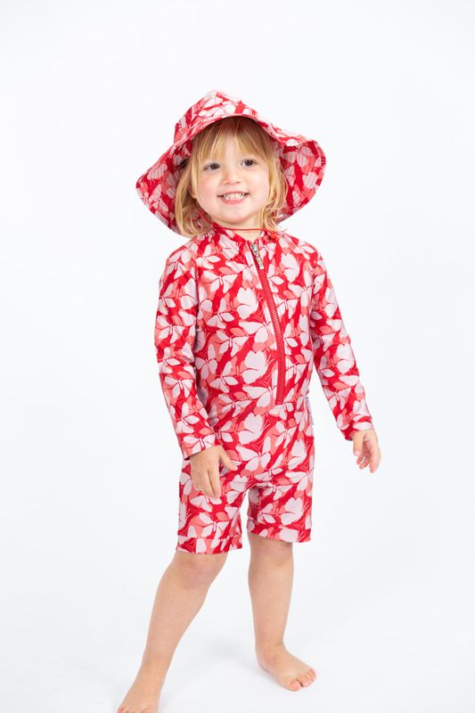 Girls Butterfly UV Suit and Hat Bundle