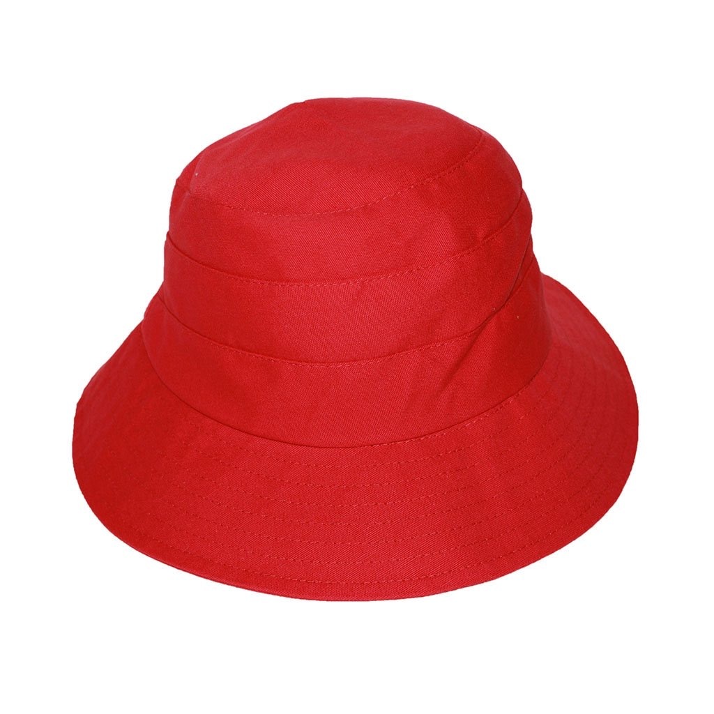 Ladies Red Golf Bucket Hat (Cancer Council)