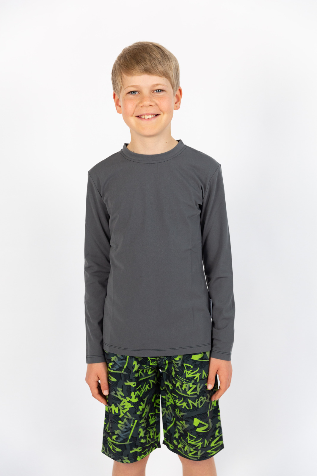 Long Sleeve Kids Grey Rashie