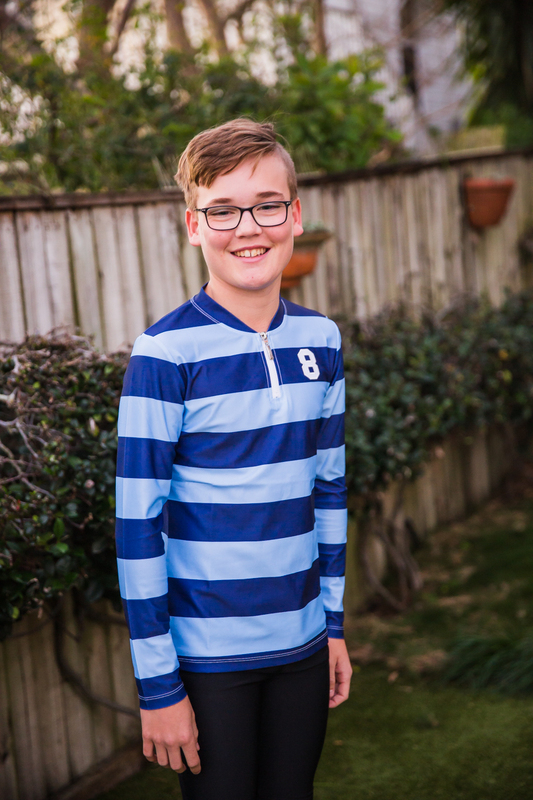 Long Sleeve Boys Rashie RUGGER BLUE (1,2,3,5,14)