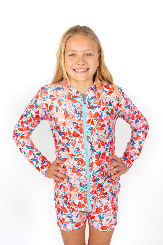 Girls Coral Long Sleeve Rashie