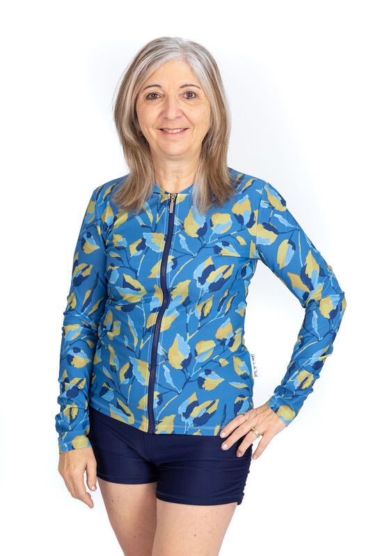 Ladies Long Sleeve Indigo Rashie