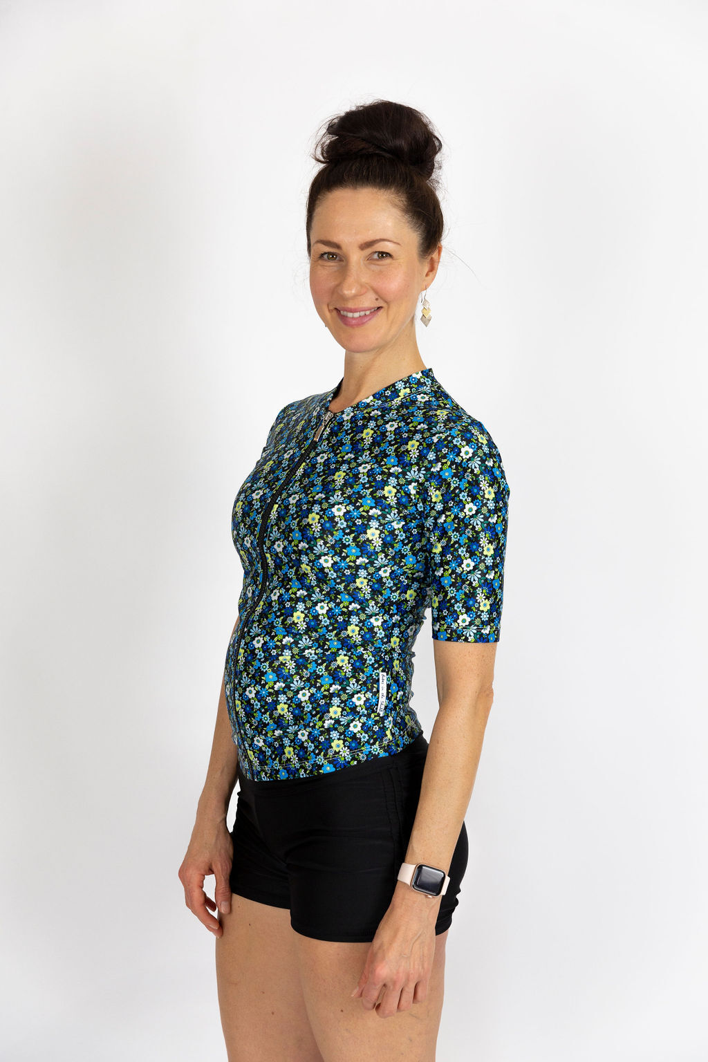 Ladies Short Sleeve Retro Blooms Rashie (8 ONLY)