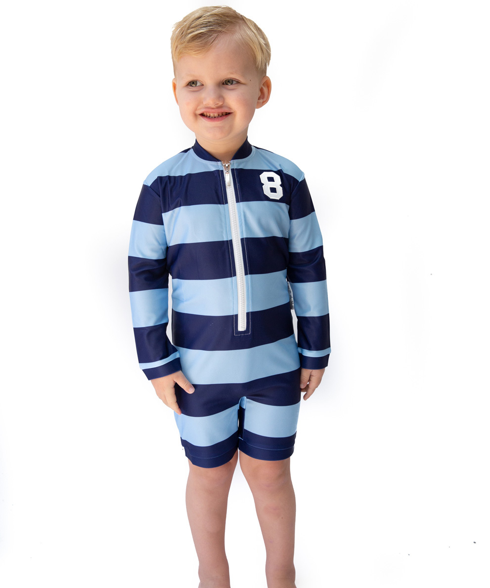 BONVERANO TM Infant Boy's UPF 50 Sun Protection L/S One Piece Zip Sun Suit… 