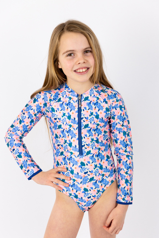 Girls Jasmine Long Sleeve Bathers (4,6,12,14)