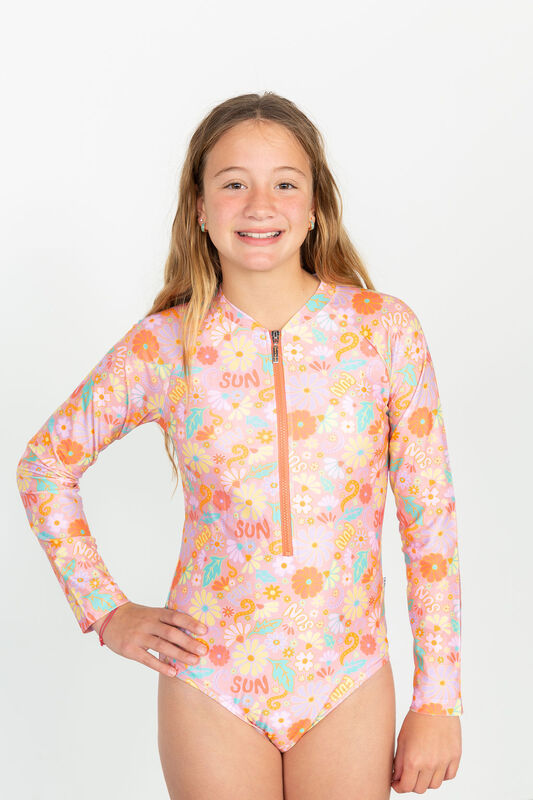Girls Sunny Girl Long Sleeve Bathers