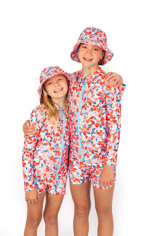 Girls Coral Swim Trunks