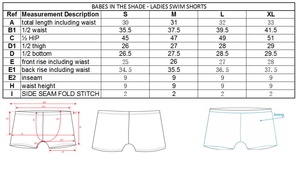 Ladies Swim Shorts | Ladies Swim Trunks| Afterpay