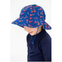 happy child wearing the Jellyfish Swim Hat 
    		