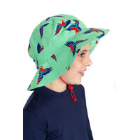side view of boy wearing the Swim Hat STARFISH
    		