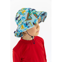side view of boy wearing Surf Swim Hat
    		