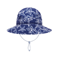side view of boy wearing the Swim Hat STARFISH
    		