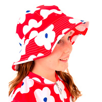 Red Flower Swim Hat
    		