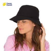 Ladies Black Golf Bucket Hat (Cancer Council)
    		