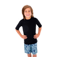 Short sleeve Boys Black Rashie (8,10)
    		