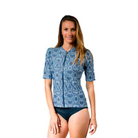 Ladies Short Sleeve Snake Skin Rashie  6,8,10,12
    		