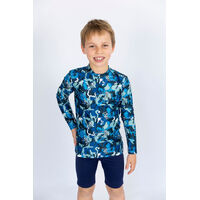 Long Sleeve Kids Surfing Skeletons Rashie
    		
