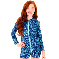 Girls Blueberry Long Sleeve Rashie (SIZES 1,2,3,4,6)
    		