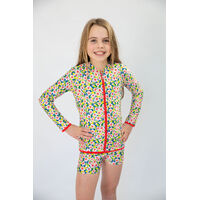 Girls Hibiscus Long Sleeve Rashie
    		