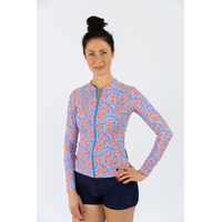 Ladies Long Sleeve Blue Daze Rashie SIZE 6
    		