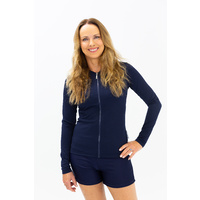 Ladies Long Sleeve Classic Navy Rashie 
    		