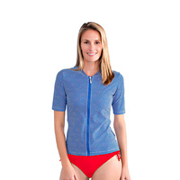 Ladies Dot Blue Rashie SS SIZE 6 ONLY
    		