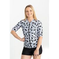Ladies Short Sleeve Leopard Rashie
    		