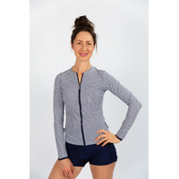 Ladies Long Sleeve Mamiko Navy Rashie 
    		