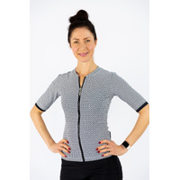 Ladies Short Sleeve Mamiko Black Rashie 
    		