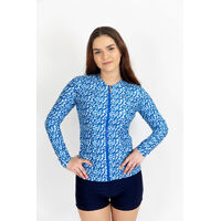 Ladies Long Sleeve Summer Blue Rashie 
    		