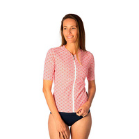 Ladies Sea Coral Rashie SS  (SIZE 6 ONLY) 
    		