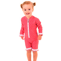 Pinwheel Red Girls UV Suit (00,0,1)
    		