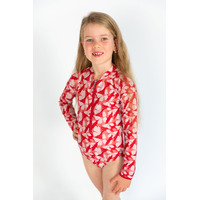 Girls Butterfly Long Sleeve Bathers (no size 6)
    		