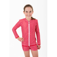 Girls Pinwheel Red Trunks (SIZE 1,2,3)
    		