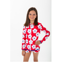 Girls Red Flower Trunk (Sizes 3-12, no size4)
    		