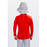 back view of a child wearing the Hierofish Swim Hat
    		