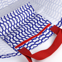 Beach Bag Blue Leaf
    		