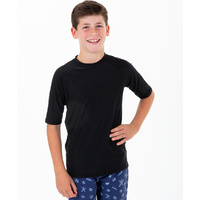 Short sleeve Boys Black Rashie (8,10)
    		