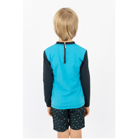 Long Sleeve Kids Lightning Blue Rashie (3-6,12,14)
    		