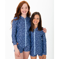 Girls Blueberry Long Sleeve Rashie (SIZES 1,2,3,4,6)
    		