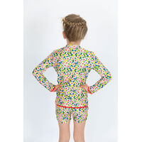 Girls Hibiscus Long Sleeve Rashie
    		