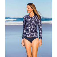 Ladies Long Sleeve Blue Acacia Rashie 
    		