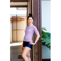 Ladies Short Sleeve Blue Daze Rashie  8,10,20
    		